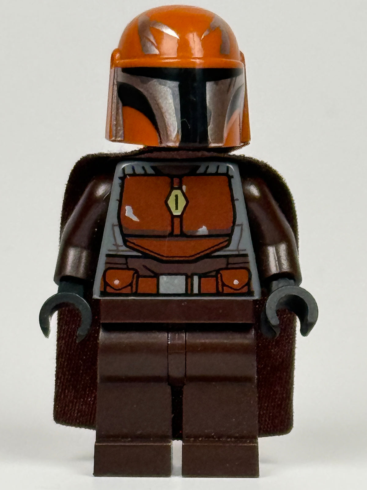 Mandalorian Tribe Warrior, Male, Dark Brown Cape, Dark Orange Helmet sw1079