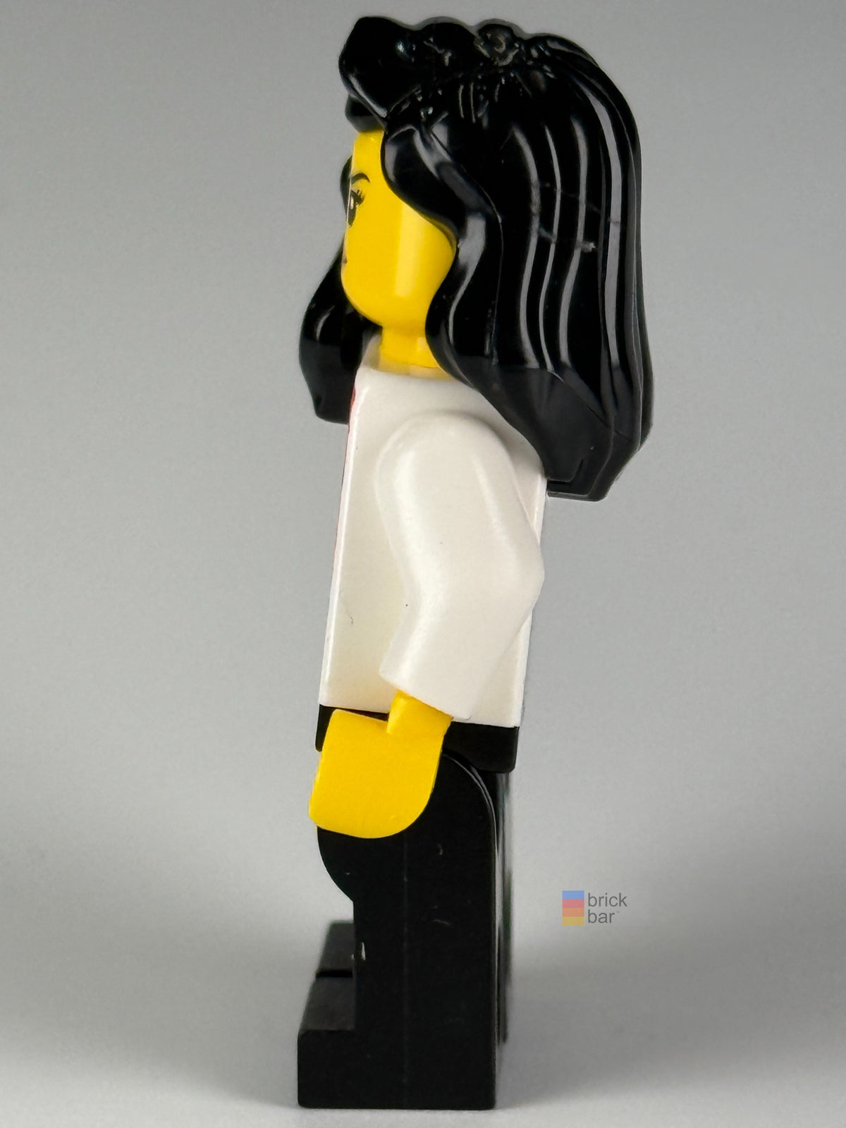 Pirate - Female, Black Legs, Red Vest over White Shirt, Black Hair pi189 side view