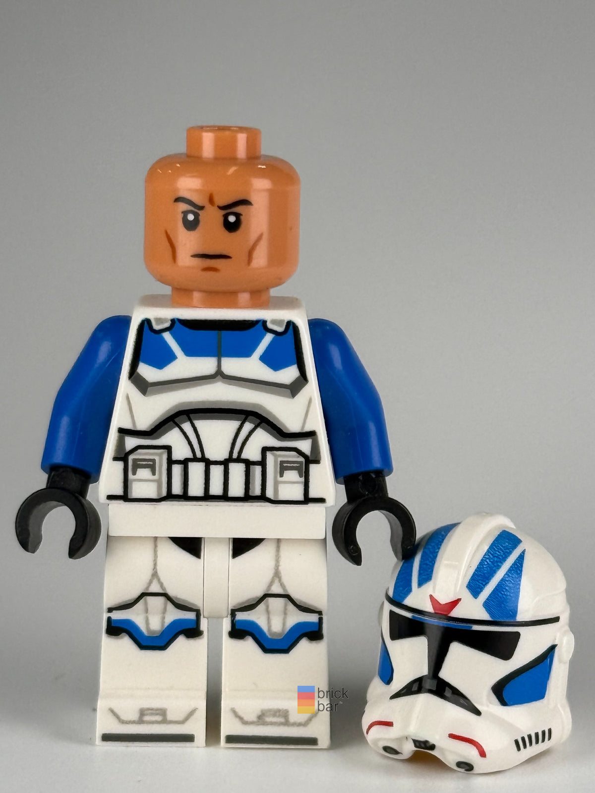 Clone Jet Trooper 501st Legion sw1093 LEGO Star Wars minifigure face detail view – Brick Bar™