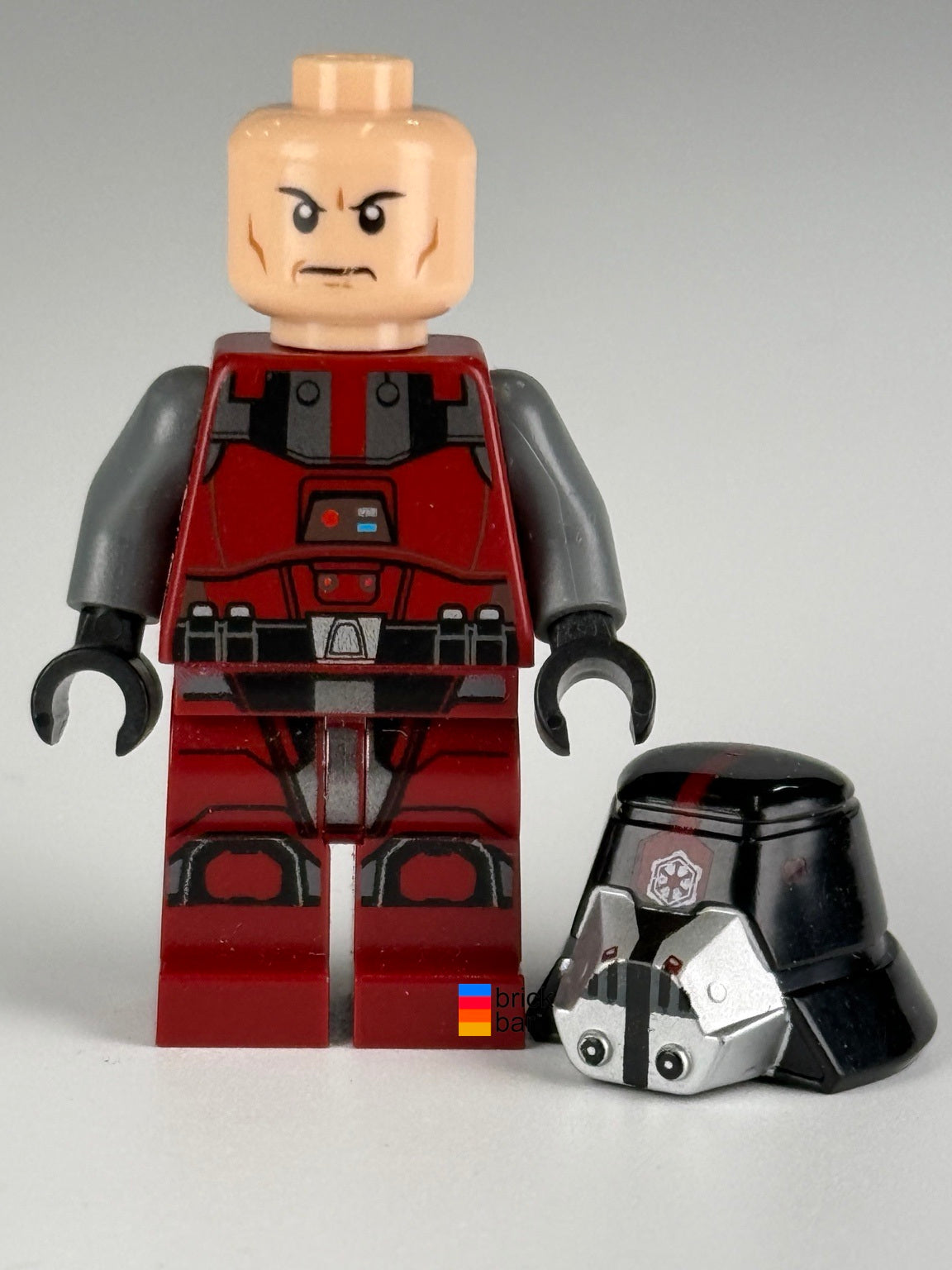 Sith Trooper sw0436 LEGO® Star Wars minifigure with helmet removed, showing the correct stern face — Brick Bar