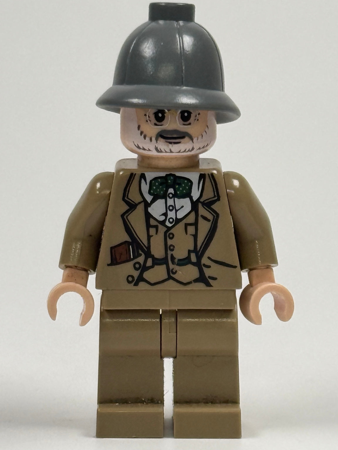 Pre-owned LEGO Professor Henry Jones Sr. iaj002 with dark bluish gray pith helmet and dark tan suit