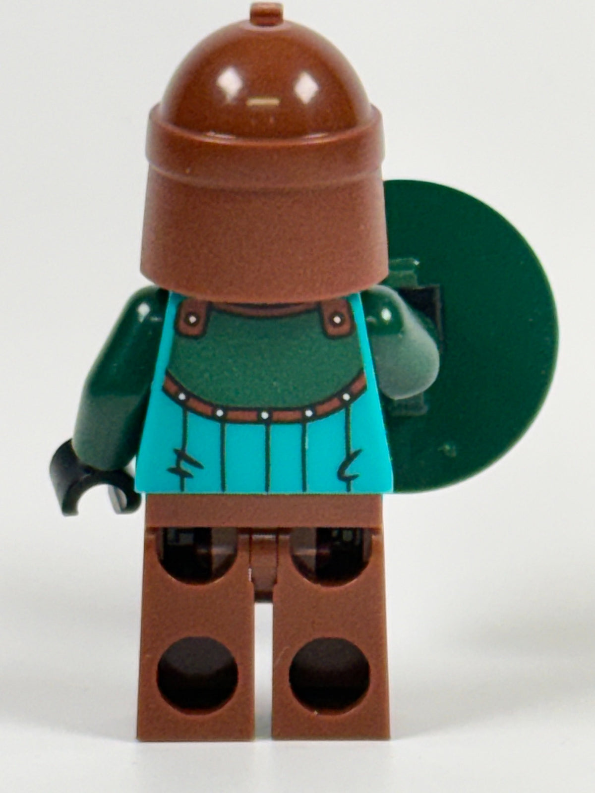 Actual pre-owned LEGO Kraken Warrior male idea229 back view with shield