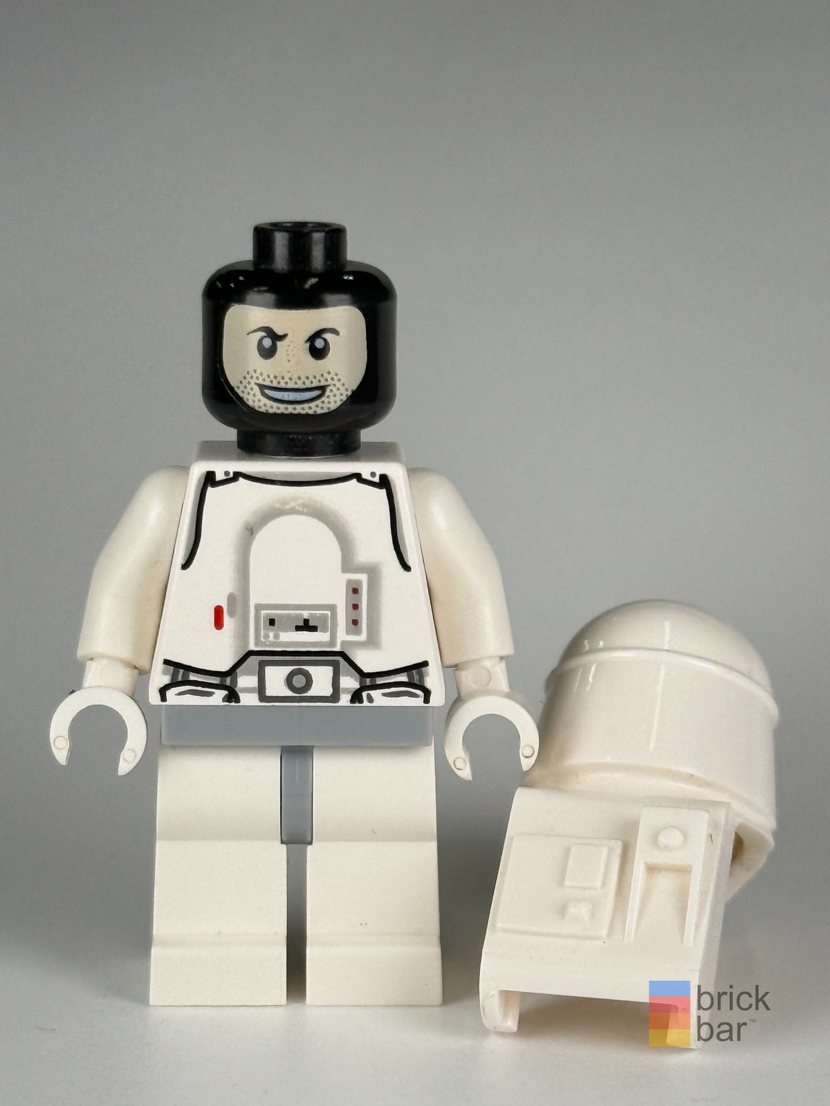 Snowtrooper sw0428 LEGO Star Wars minifigure helmet-off view — Brick Bar™