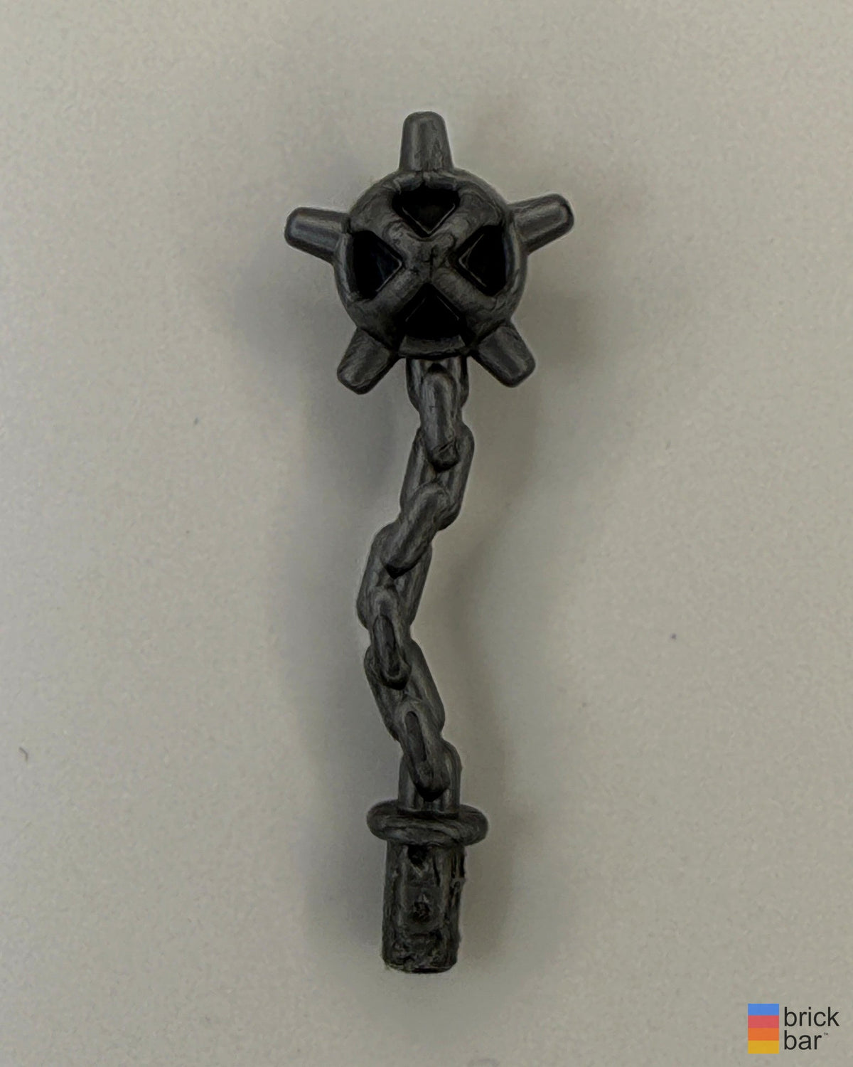 Spiked flail accessory in Flat Silver, design ID 59232, with Brick Bar logo watermark