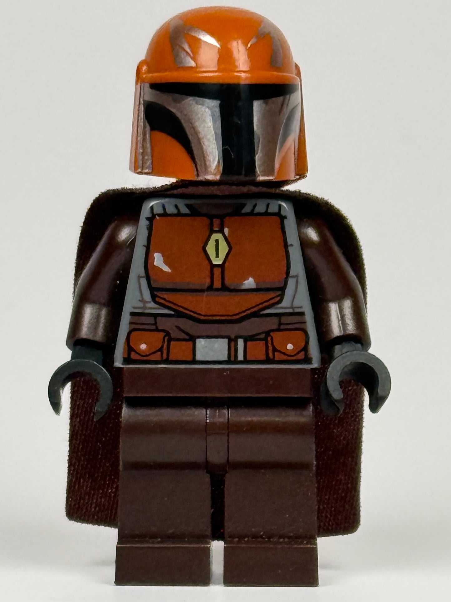 Mandalorian Tribe Warrior, Male, Dark Brown Cape, Dark Orange Helmet sw1079