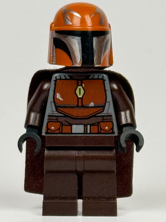 Mandalorian Tribe Warrior, Male, Dark Brown Cape, Dark Orange Helmet sw1079