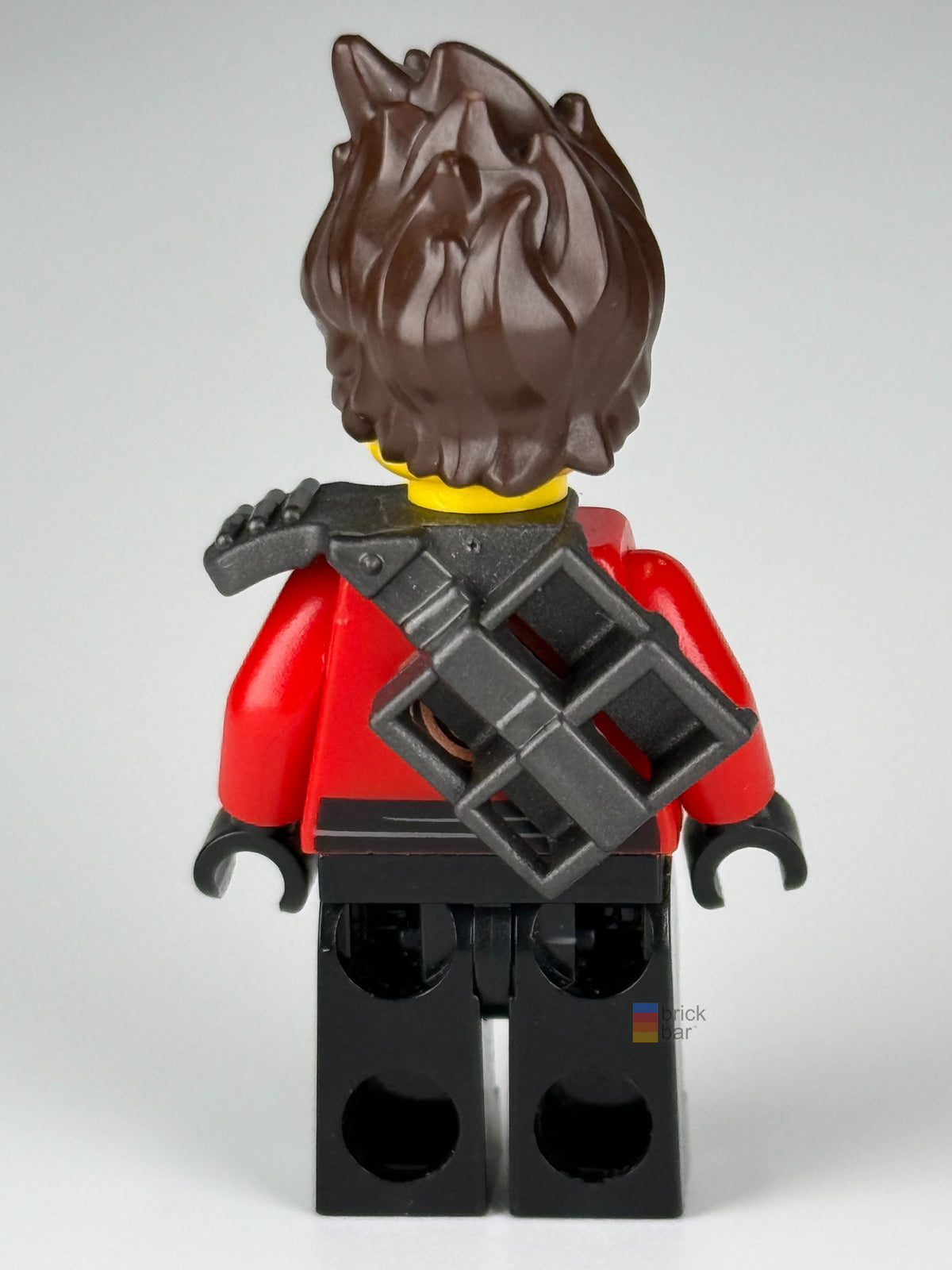 Kai - The LEGO Ninjago Movie, Hair, Pearl Dark Gray Scabbard njo0360 back view