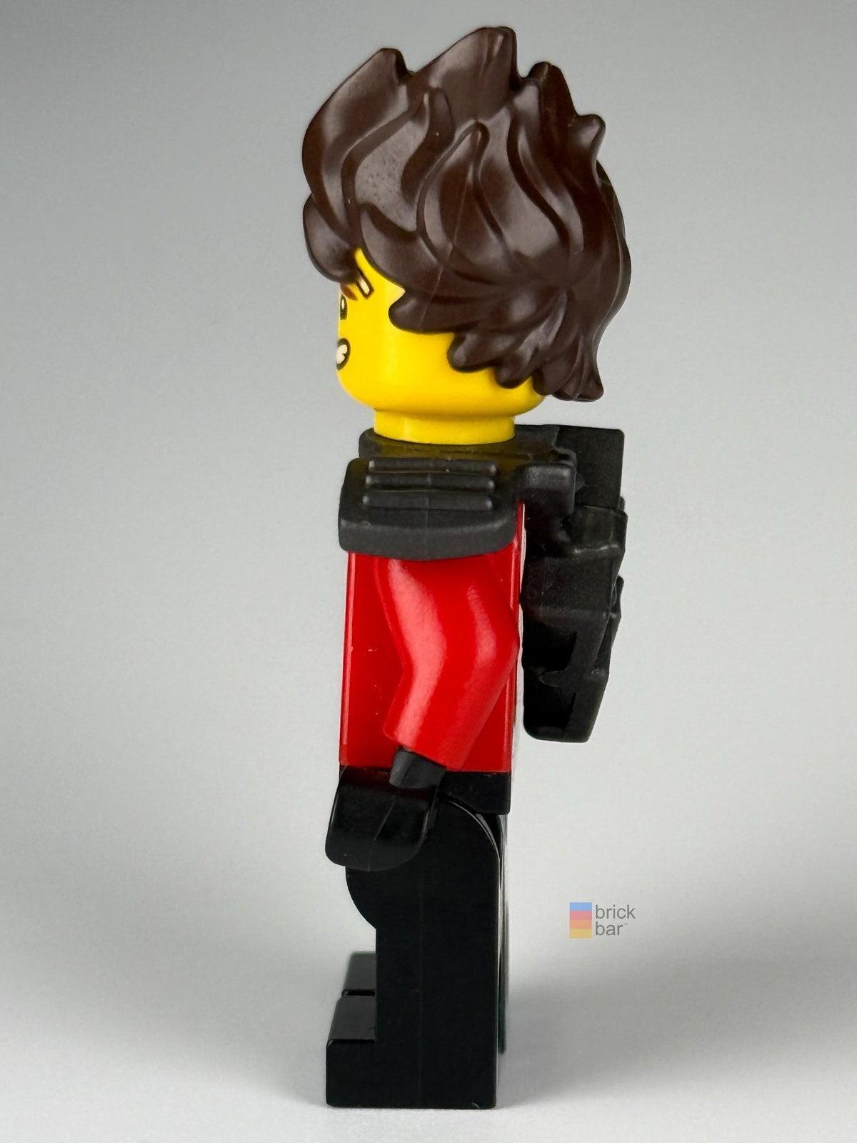 Kai - The LEGO Ninjago Movie, Hair, Pearl Dark Gray Scabbard njo0360 side view