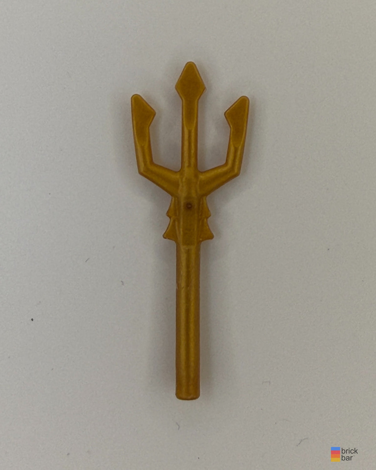 Pearl Gold Atlantis trident, LEGO® Design ID 92289, Brick Bar watermark