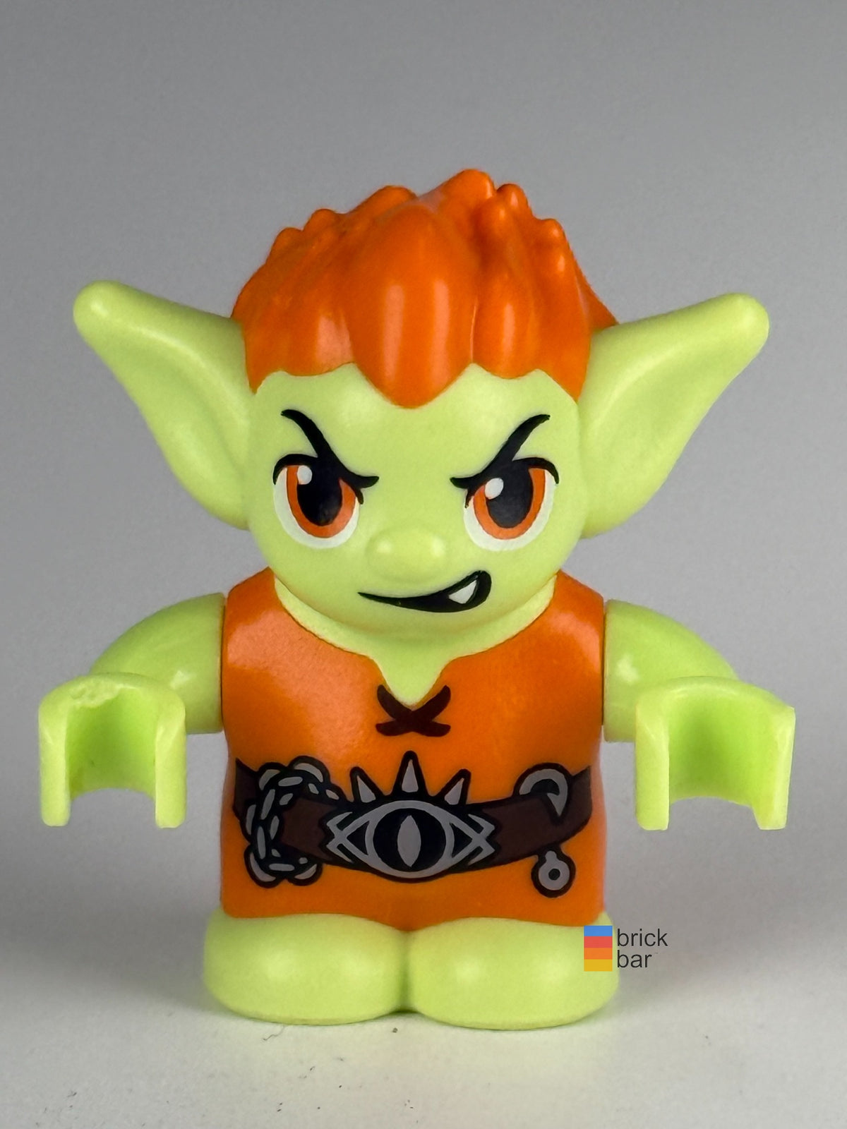 Barblin elf025 LEGO Elves goblin front view, Brick Bar original photograph