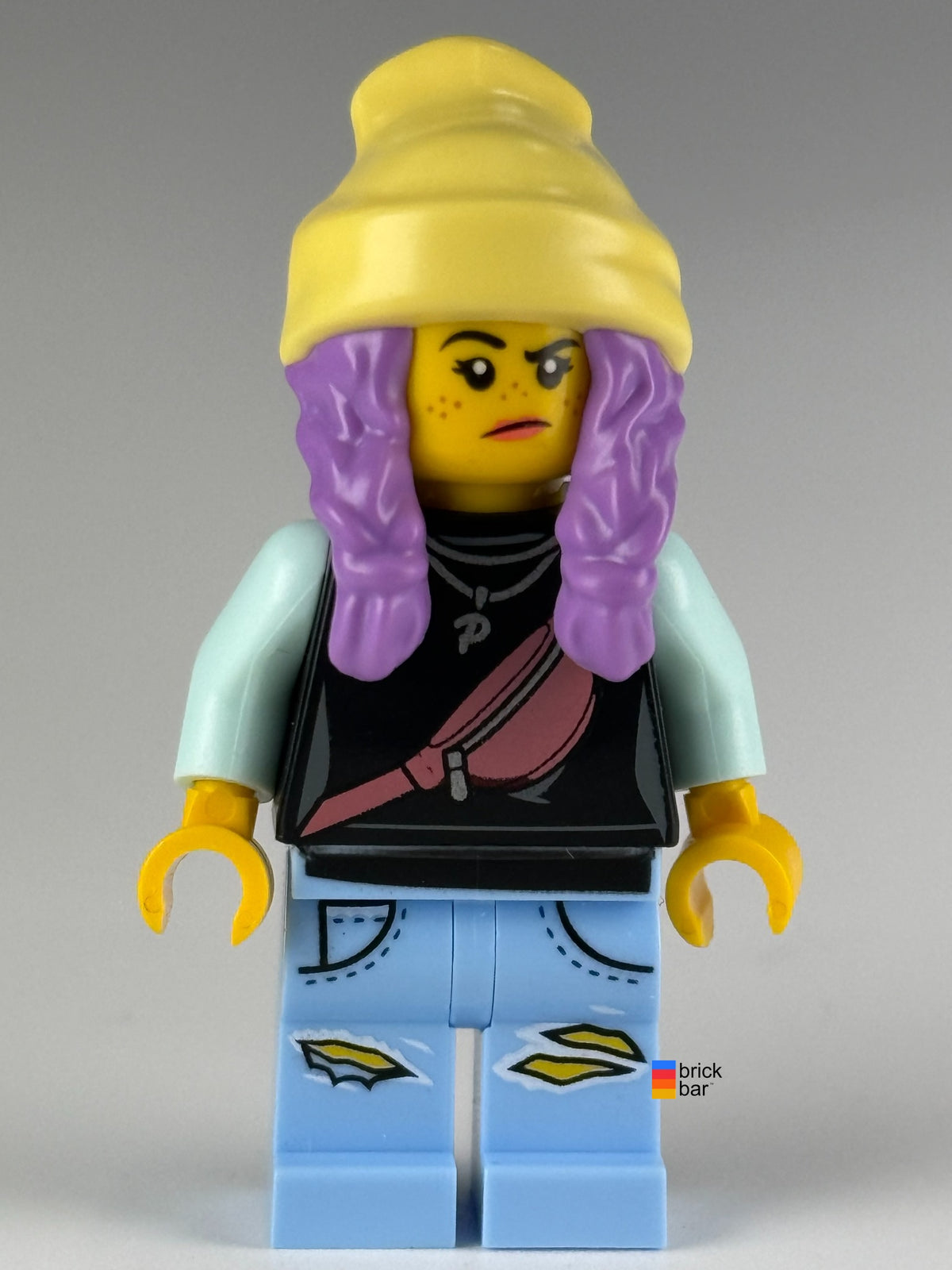 Original Brick Bar photograph of LEGO Parker L. Jackson hs019, front grumpy view