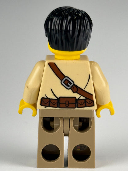 Jake Raines pha009 LEGO Pharaoh's Quest minifigure back view, original Brick Bar photograph