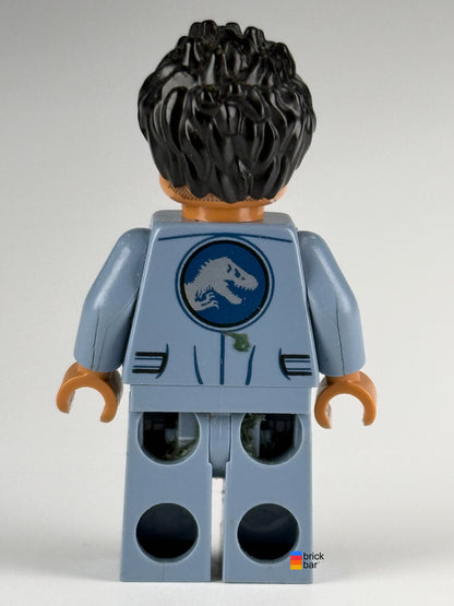Simon Masrani jw003 LEGO Jurassic World minifigure, back view, Brick Bar original photo