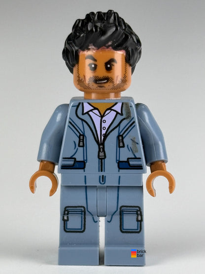 Simon Masrani jw003 LEGO Jurassic World minifigure, front view, Brick Bar original photo