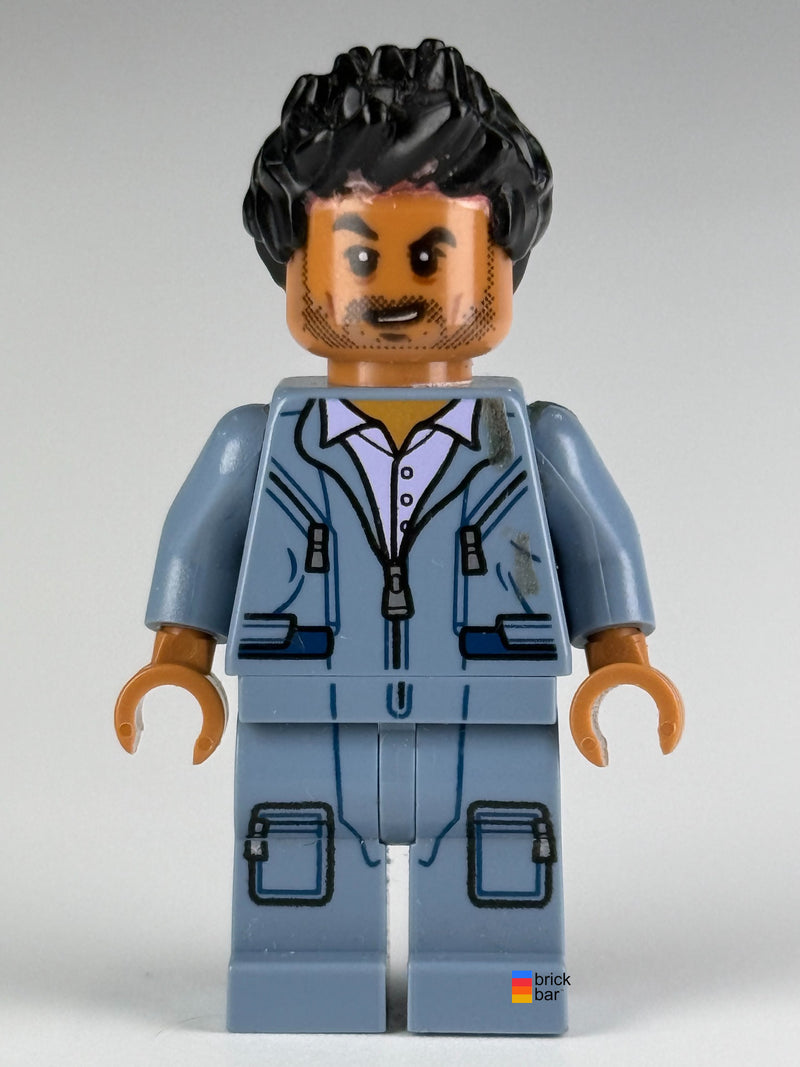 Simon Masrani jw003 LEGO Jurassic World minifigure, front view, Brick Bar original photo