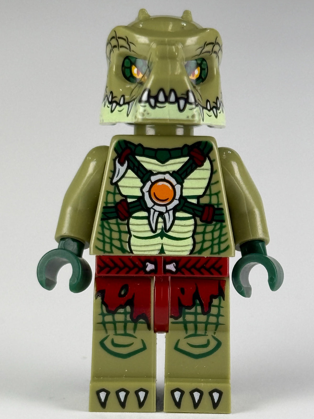 Crocodile Warrior 2 loc123 LEGO Legends of Chima minifigure front