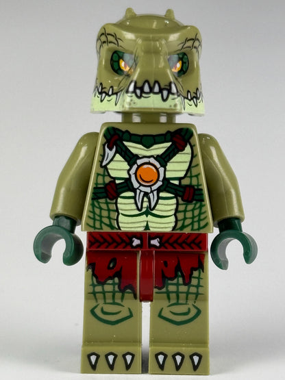 Crocodile Warrior 2 loc123 LEGO Legends of Chima minifigure front