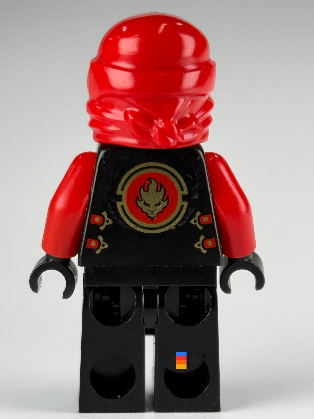 Kai - The Final Battle njo0071 LEGO Ninjago minifigure back view, without shoulder armor — authentic Brick Bar photograph