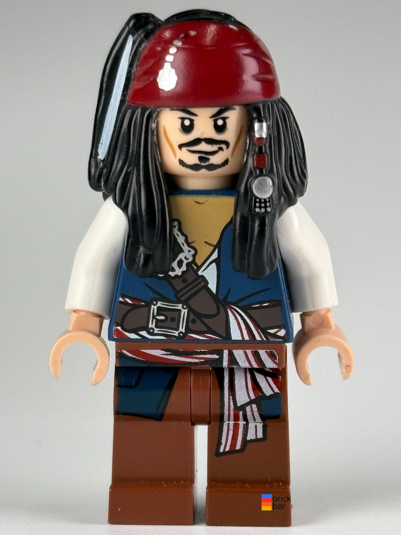 Brick Bar original LEGO Pirates of the Caribbean Captain Jack Sparrow poc001 front view