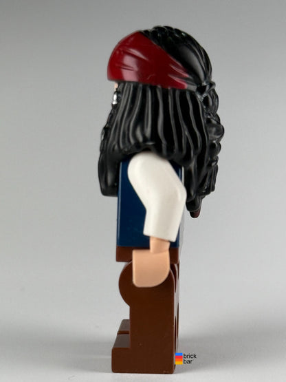 Brick Bar original LEGO Pirates of the Caribbean Captain Jack Sparrow poc001 side view