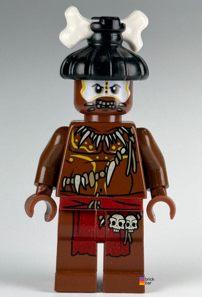 Brick Bar original LEGO Pirates of the Caribbean Cannibal - White Face Paint poc009 front view