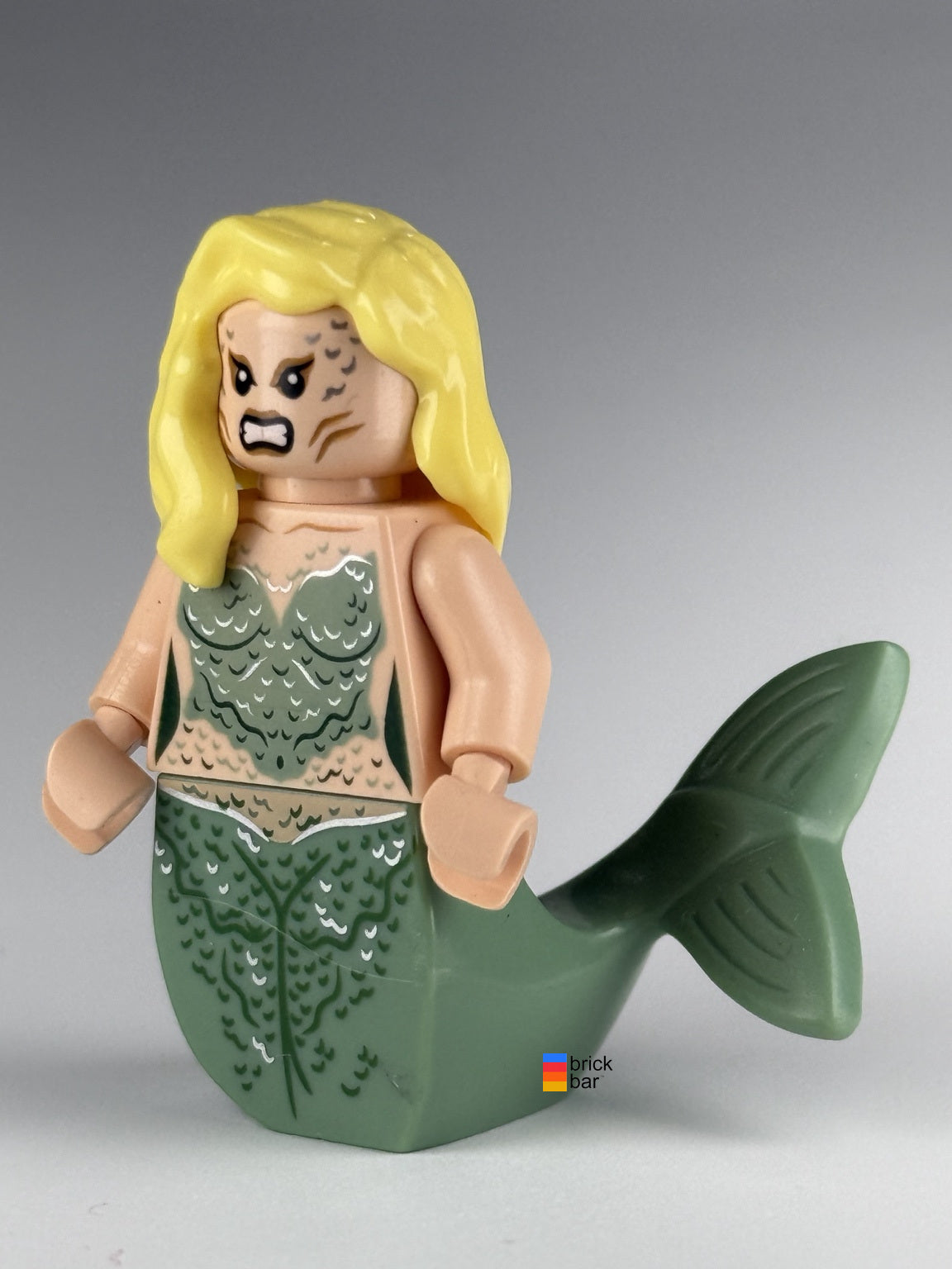 Mermaid, Curved Tail poc020 — side view; original Brick Bar photograph