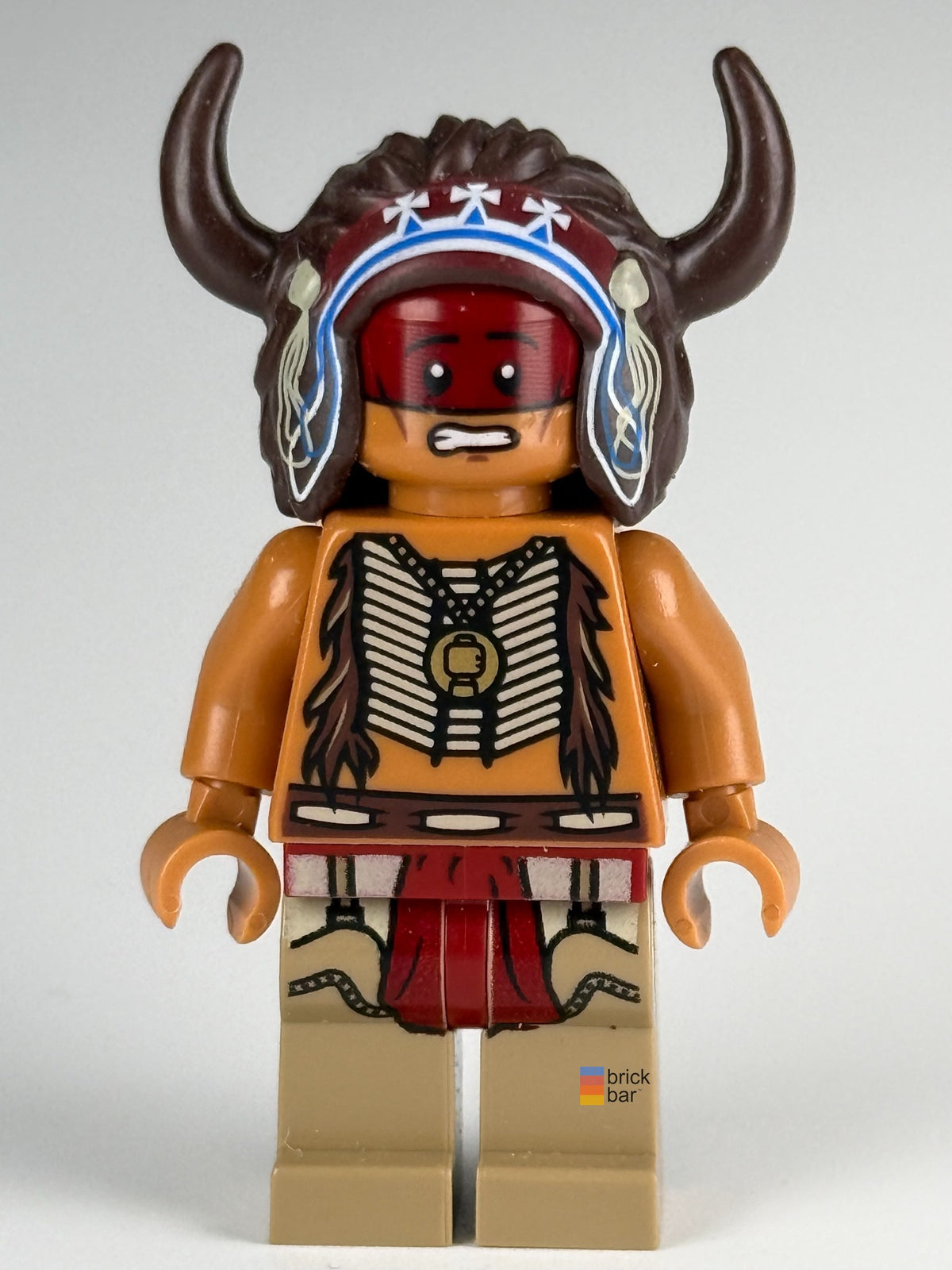 Red Knee tlr003 LEGO Lone Ranger front view, original Brick Bar photo