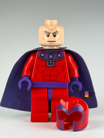 Magneto sh0031 LEGO Marvel minifigure, calm face view.