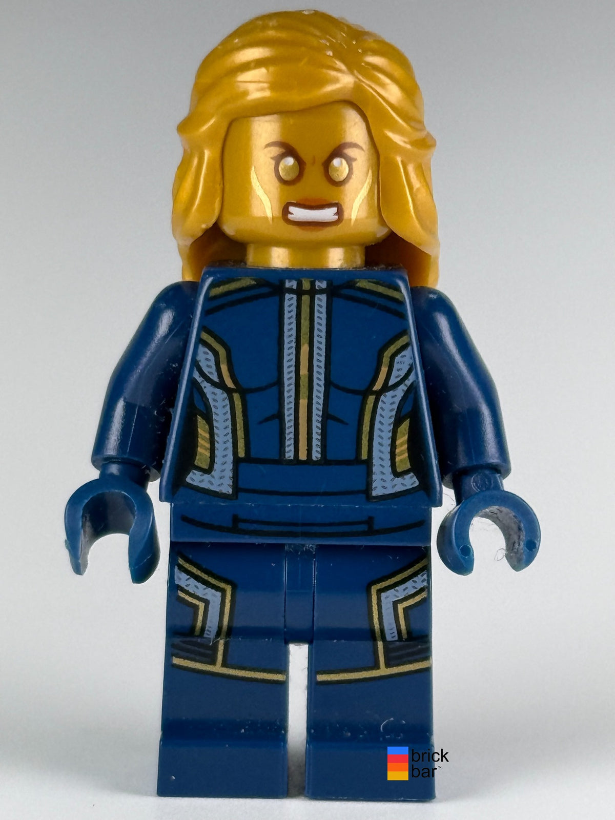 Ayesha sh0378 LEGO Marvel minifigure, alternate face view
