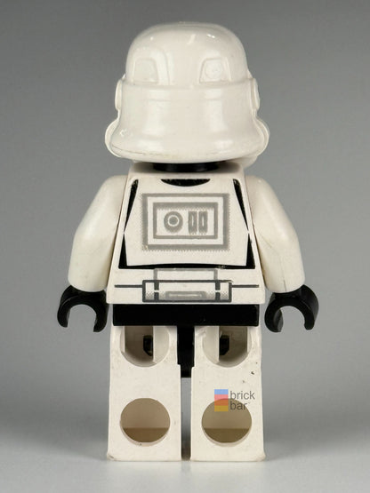 Helmet-off view of Stormtrooper sw0036b revealing plain black head