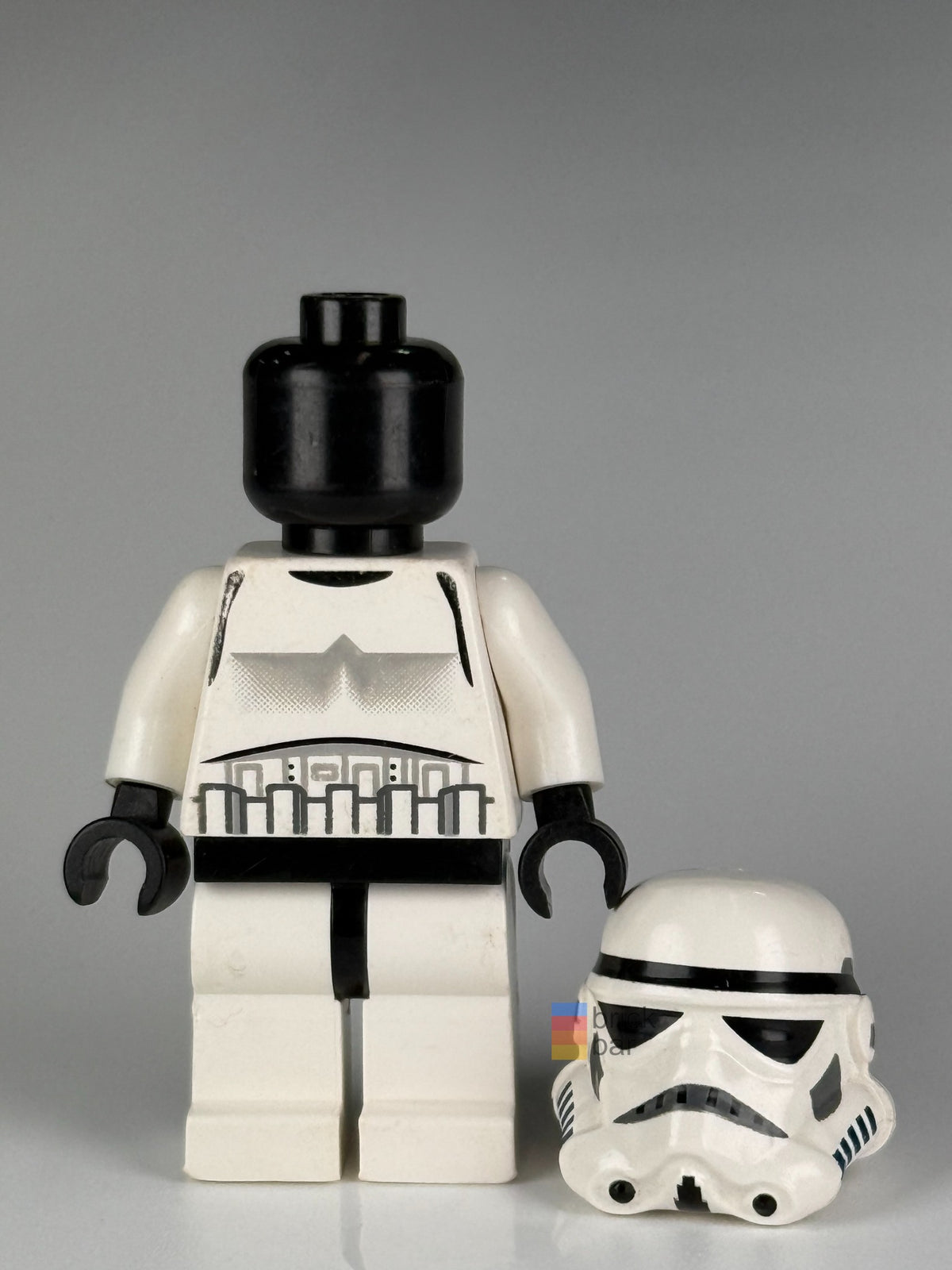 Rear view of Stormtrooper sw0036b showing white armor back print and black undersuit