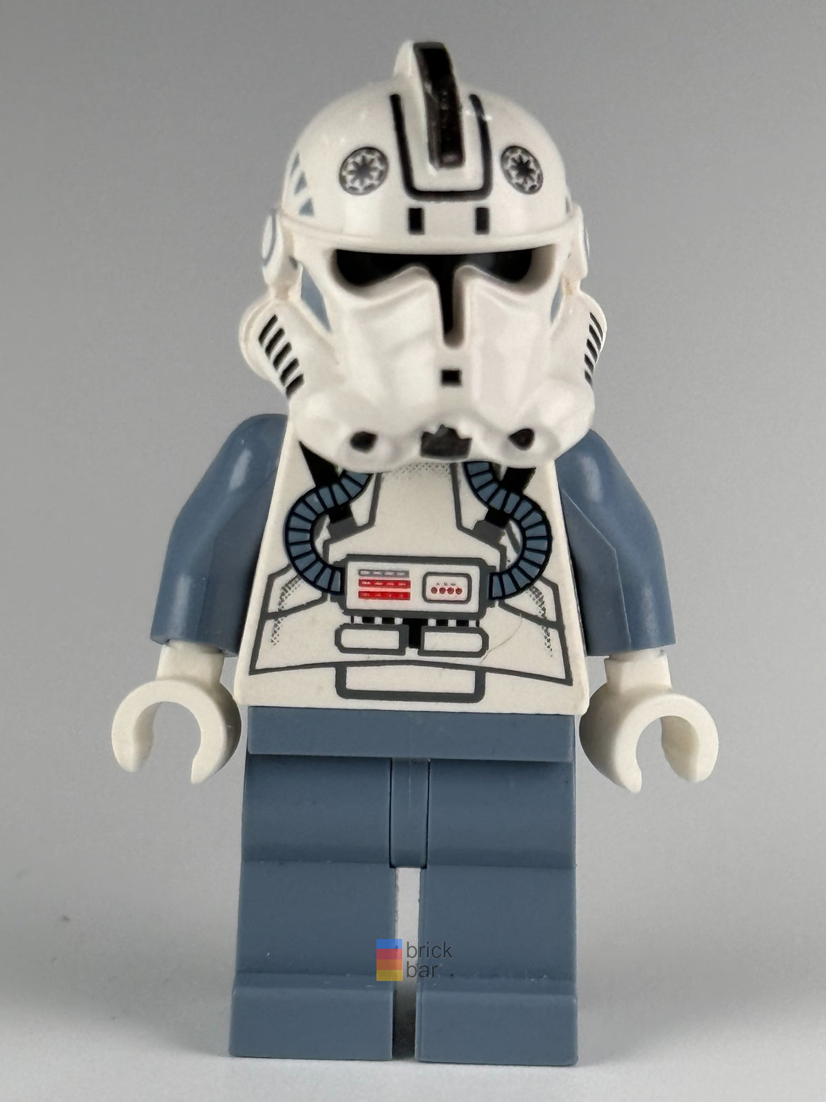 Clone Trooper V-wing Pilot sw0118 LEGO Star Wars minifigure front view – Brick Bar™