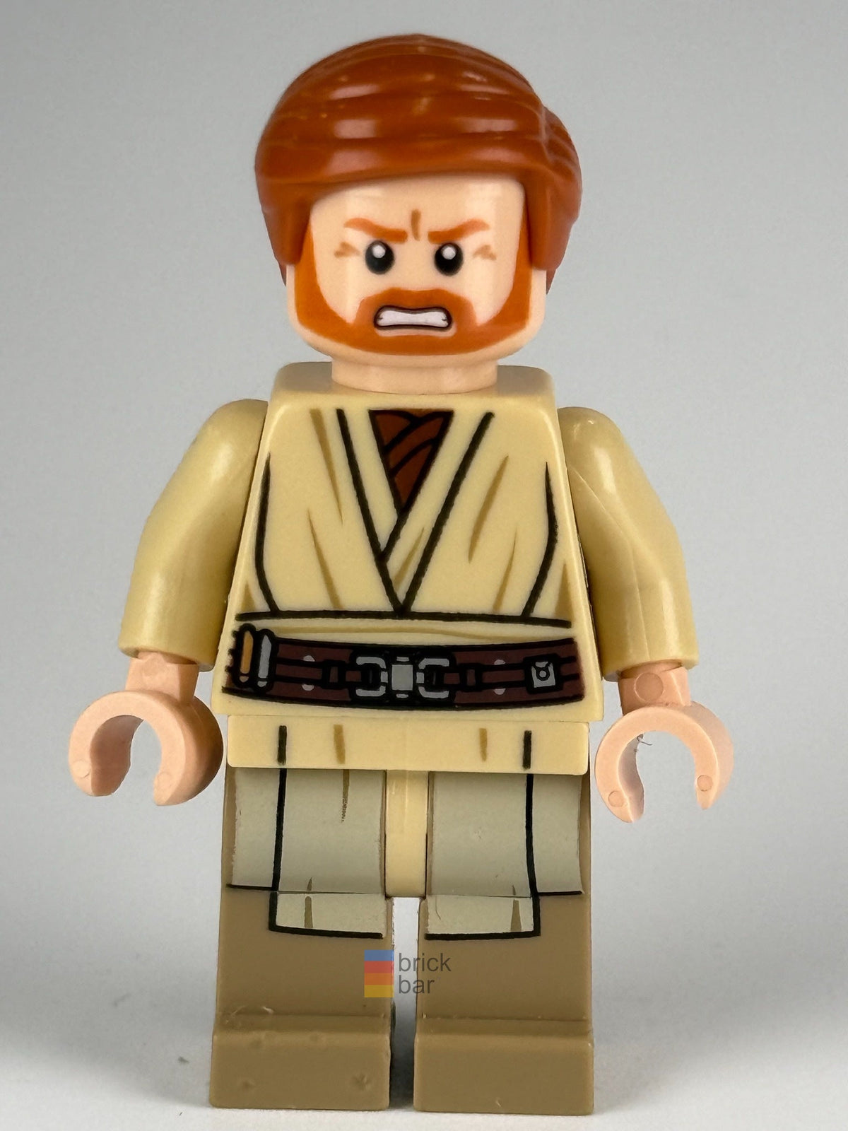 Obi-Wan Kenobi sw0535 LEGO Star Wars minifigure front view – Brick Bar™