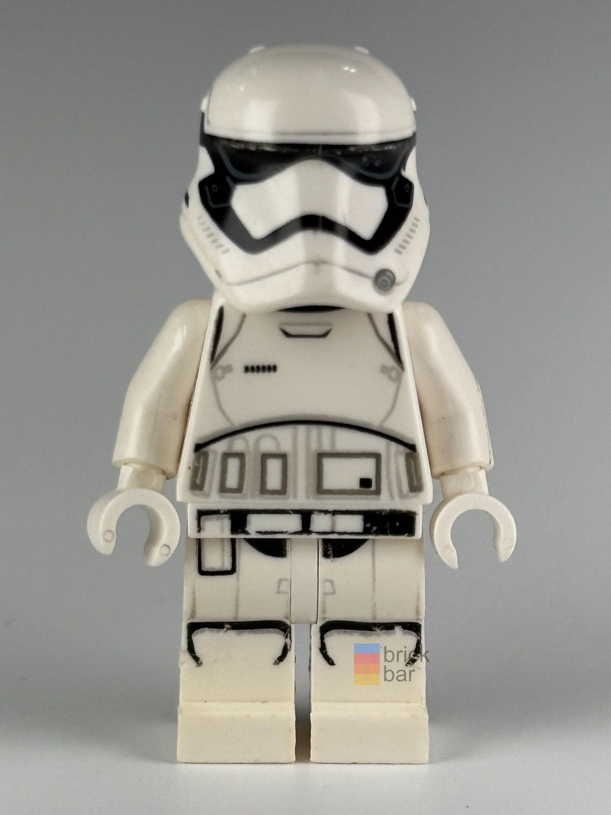 First Order Stormtrooper rounded mouth sw0667 LEGO Star Wars minifigure front – Brick Bar™