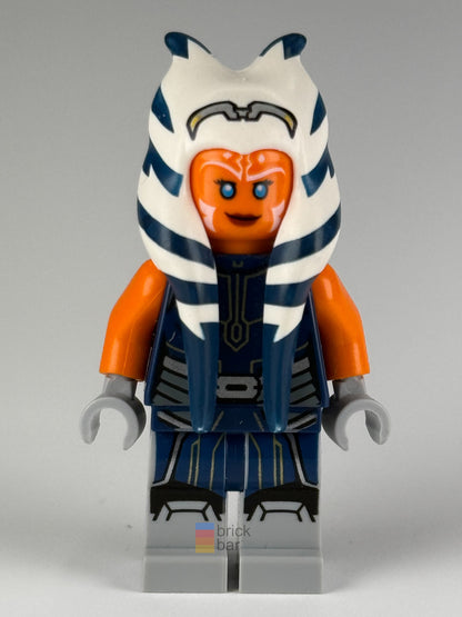 Ahsoka Tano Adult Dark Blue Jumpsuit sw1096 LEGO Star Wars minifigure front view – Brick Bar™