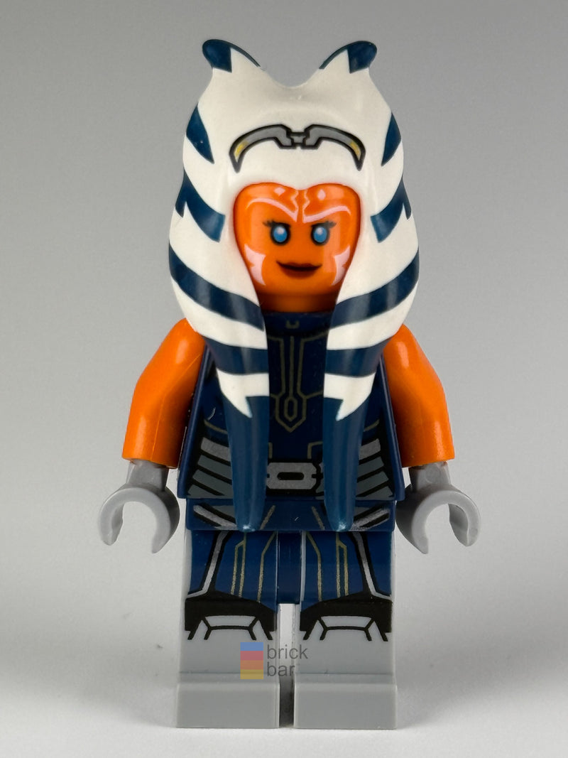 Ahsoka Tano Adult Dark Blue Jumpsuit sw1096 LEGO Star Wars minifigure front view – Brick Bar™