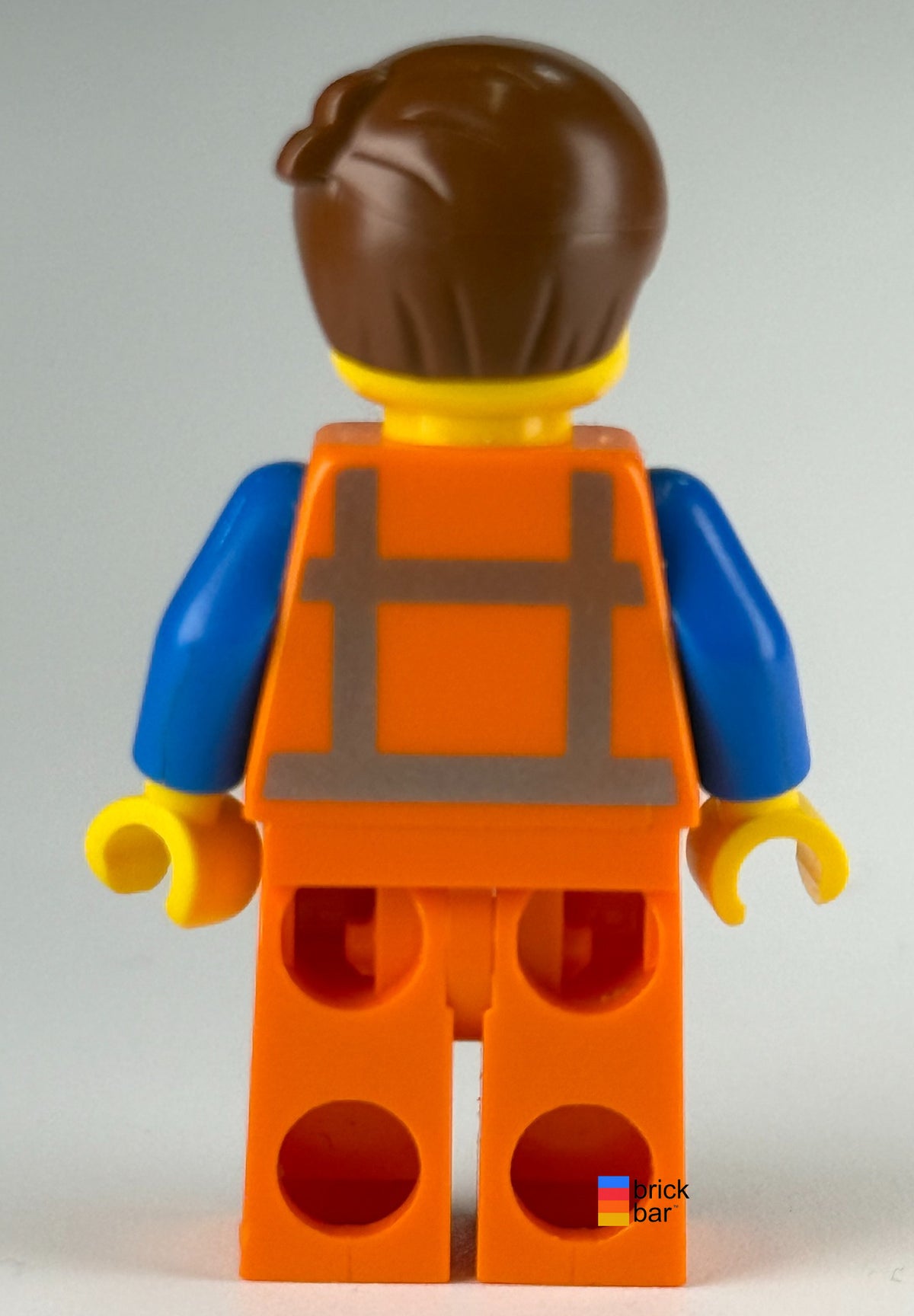 Emmet tlm087 LEGO The LEGO Movie minifigure, back view; original Brick Bar photograph