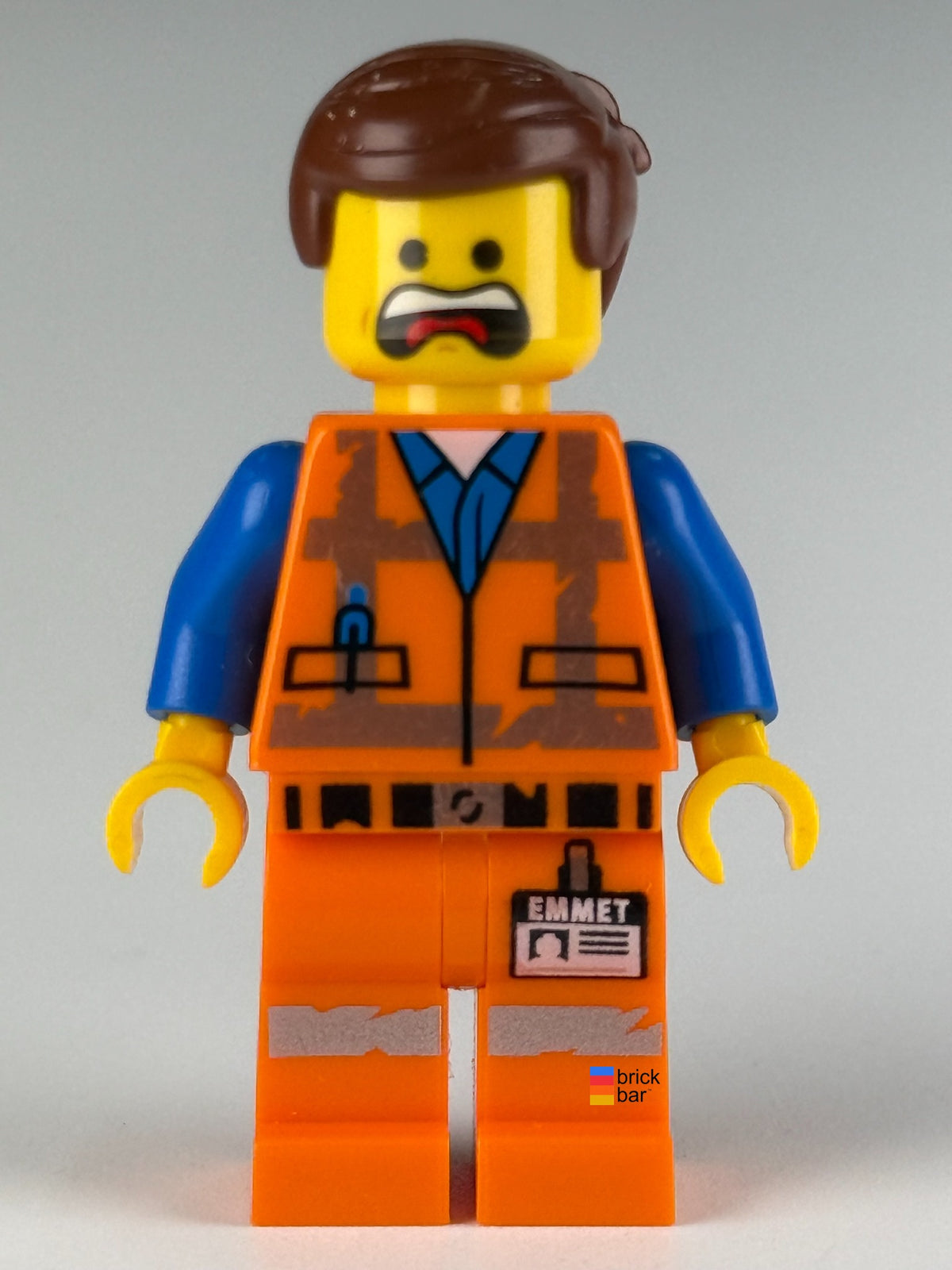 Emmet tlm113 LEGO The LEGO Movie 2 worn uniform, back view, original Brick Bar photograph