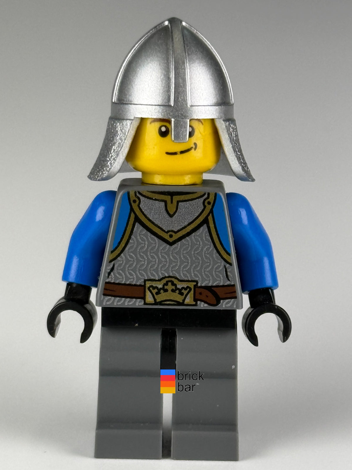 King's Knight cas536 LEGO® Castle Minifigure front view — Brick Bar™