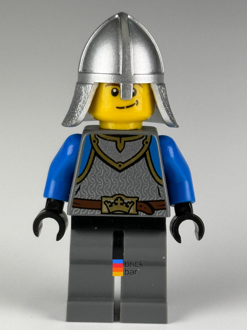 King's Knight cas536 LEGO® Castle Minifigure front view — Brick Bar™