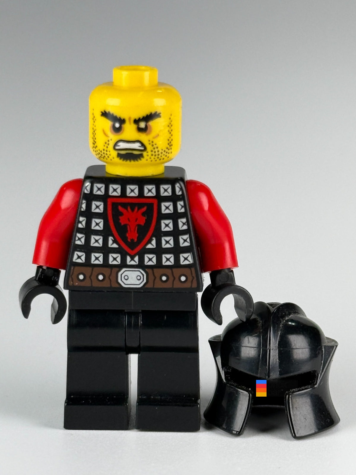 Castle Dragon Knight cas537 LEGO® Castle Minifigure alternate angry view — Brick Bar™