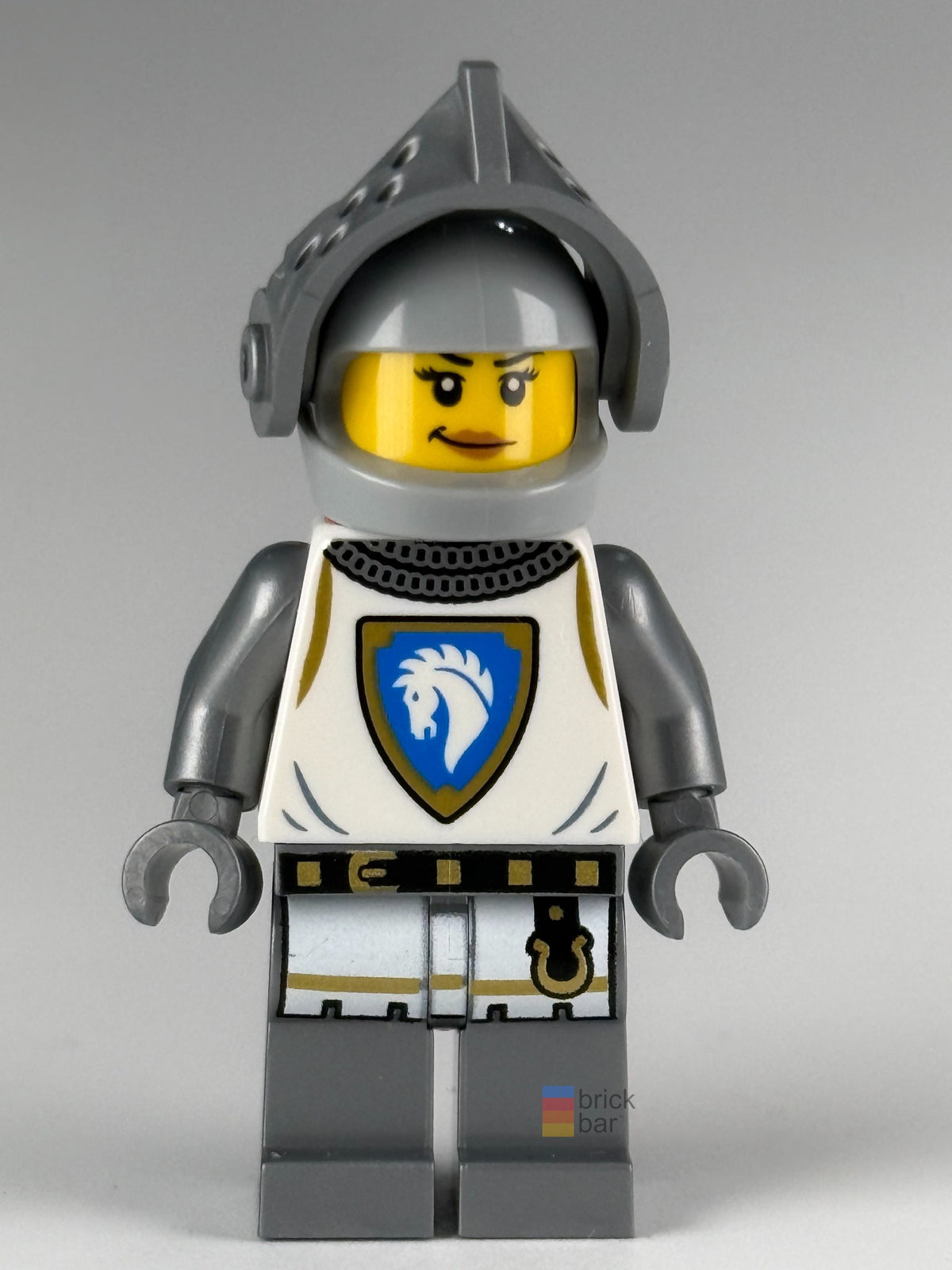 Horse Knight Champion cas590 LEGO® Castle Minifigure visor-raised view — Brick Bar™