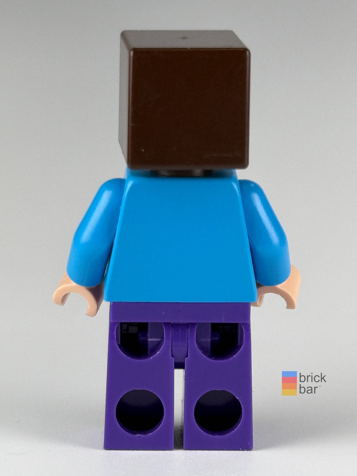 Steve - Dark Purple Legs min009 LEGO® Minecraft minifigure back view — Brick Bar