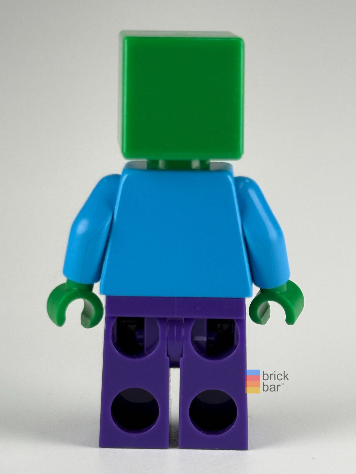 Zombie Dark Purple Legs min010 LEGO® Minecraft minifigure back view — Brick Bar
