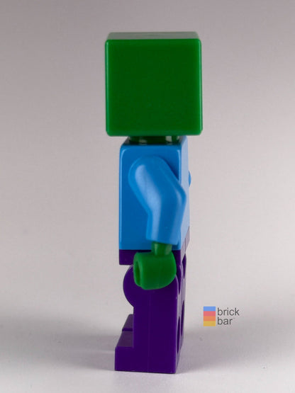 Zombie Dark Purple Legs min010 LEGO® Minecraft minifigure side view — Brick Bar