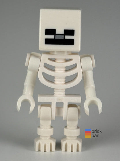 Skeleton min011 LEGO® Minecraft minifigure front view — Brick Bar