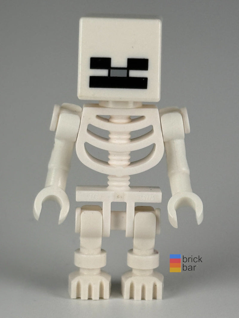 Skeleton min011 LEGO® Minecraft minifigure front view — Brick Bar