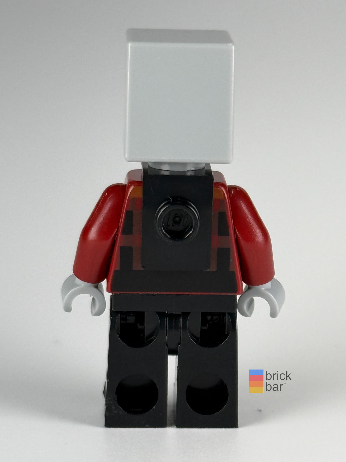 Illager Pillager wide eyes black neck bracket min124 LEGO® Minecraft minifigure back view — Brick Bar