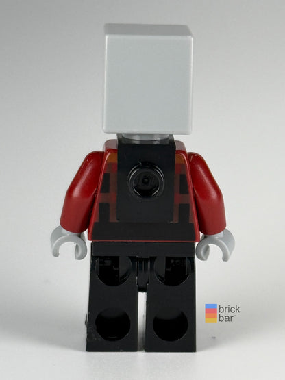 Illager Pillager wide eyes black neck bracket min124 LEGO® Minecraft minifigure back view — Brick Bar