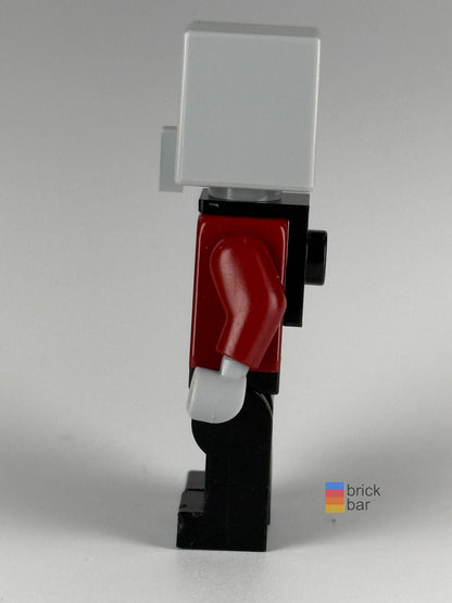 Illager Pillager wide eyes black neck bracket min124 LEGO® Minecraft minifigure side view — Brick Bar